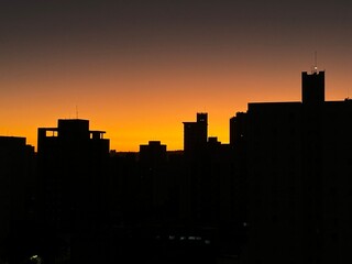 Sunrise on a summer day in Santo André, São Paulo - Brazil