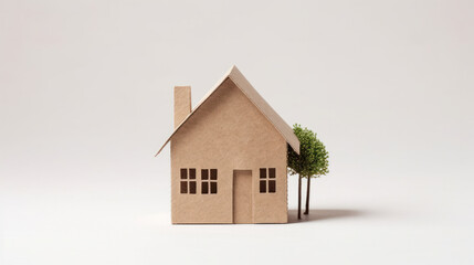 Sustainable Dwellings: Paper Craft Model Houses in Eco-Friendly Setting