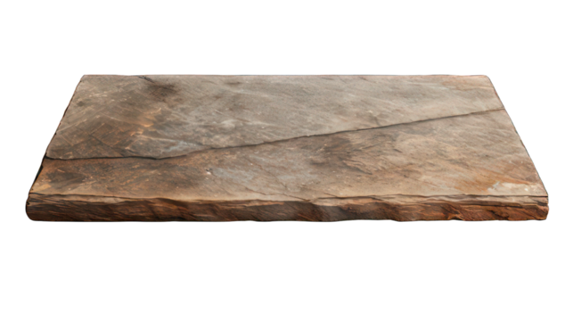Brown stone board isolated on white created with Generative AI