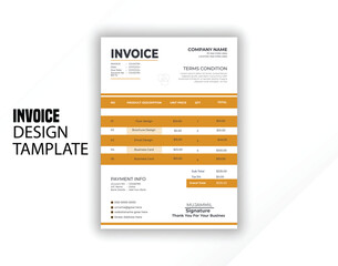Invoice design template ,invoice bleed invoice business template vector design
