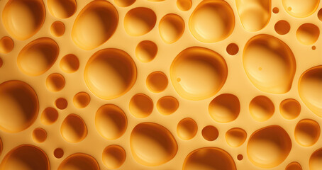 Close up of cheese. Tasty cheese texture with holes, food background