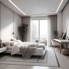 Bedroom Bliss: Modern Elegance in Clear Ambiance