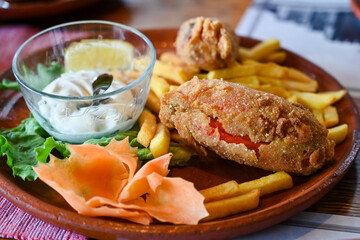 Serbian food, different food on the table