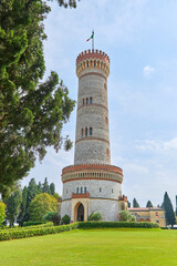 Fototapeta na wymiar Famous Tower of San Martino della Battaglia near Lake Garda, Brescia, Italy.