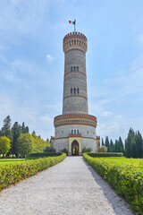 Fototapeta premium Famous Tower of San Martino della Battaglia near Lake Garda, Brescia, Italy.