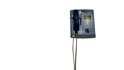 Payphone on a white background.