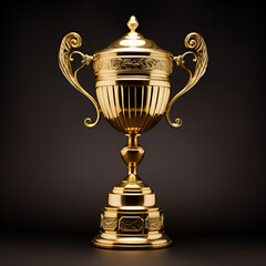 Fototapeta na wymiar Winner golden trophy cup cut out