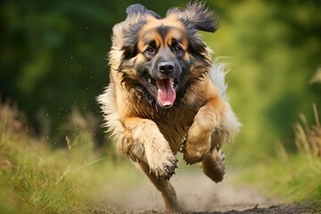 Leonberger Dog - Portraits of AKC Approved Canine Breeds - obrazy, fototapety, plakaty