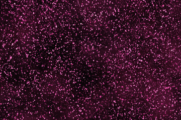 Purple pink magenta stars in space. Galaxy space background. Glitter light sky. Colourful night backdrop. Glowing stars in the night. New Year, Christmas and celebration backgrounds. 