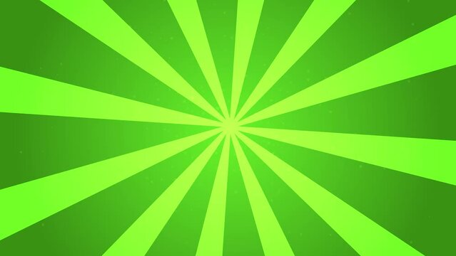  animated design of comic lines rotating, green background