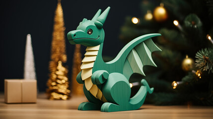christmas background, chinese dragon sign