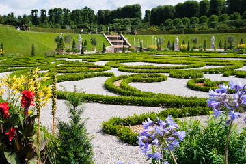 Precious gardens of the Frederiksborg castle, in Copenhagen