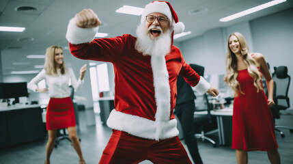 santa claus on office party