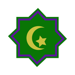 Eid al - fitr illustration. Islam symbol on white background. Hand drawn vector illustration
