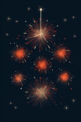 Fototapeta premium fireworks on black background