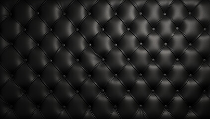 ブラックレザーの背景テクスチャ,A textured background featuring black leather,Generative AI