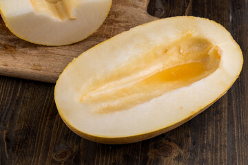 ripe delicious melon close up