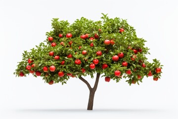 Apple Tree on a white background with space for naming and branding.