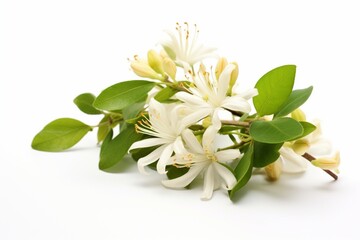Honeysuckle on a white background with space for naming and branding.
