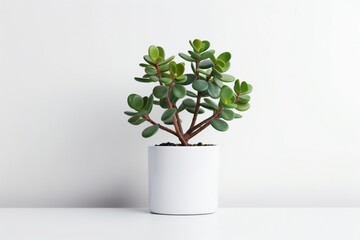 Jade Plant on a white background with space for naming and branding.