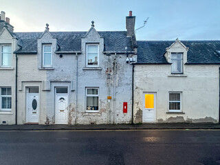 Nairn, Scotland - September 24, 2023: Cityscapes of the quaint seaside town of Nairn, Scotland
