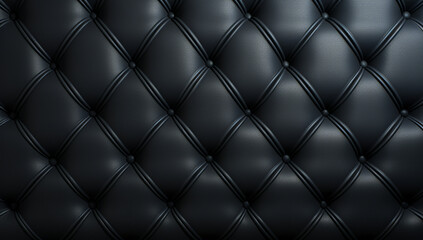 ブラックレザーの背景テクスチャ,A textured background featuring black leather,Generative AI