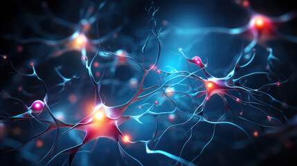 Abstract image of brain cells - process of thinking concept