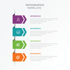 Business infographic template creative design 4 step with icon