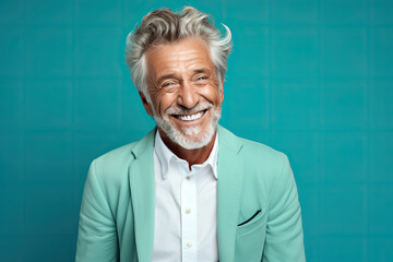 Fototapeta premium portrait of smiling man in suit