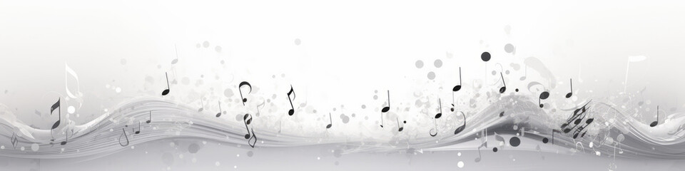 Silhouettes of music notes on sheet, composing app, karaoke, white background
