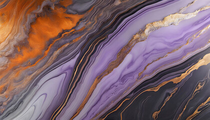 Abstract natural marble background in lilac color with stone texture with veins and silver,