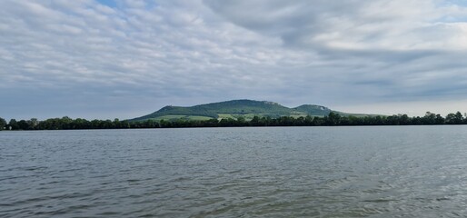 landscape of pálava mountains and nove mlyny reservoirs