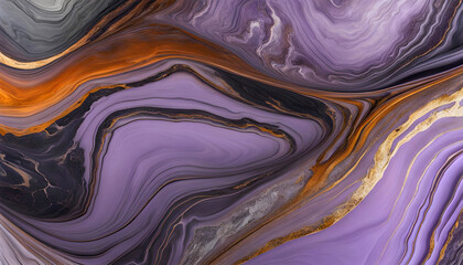 Abstract natural marble background in lilac color with stone texture with veins and silver,