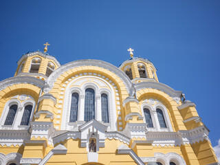 exterior of St. Vladimir's Cathedral in capital kyiv