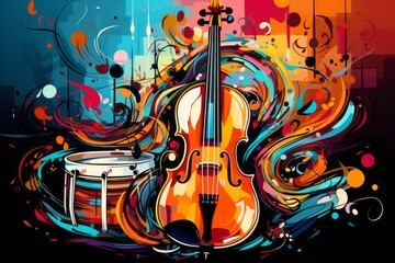variety of musical instruments - 676974364
