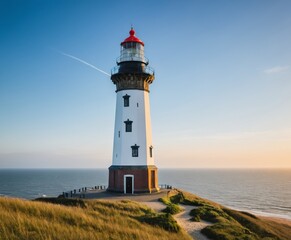 Fototapeta na wymiar Lighthouse on a Island