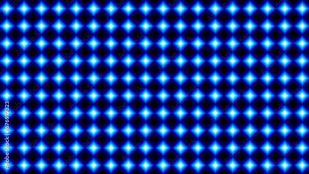 Leinwandbilder Animated abstract technology dark background random dots and grid 4K. Blue dots Looping footage