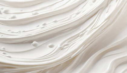 Milk or Cream Yogurt wave background, White Milk splashes with clipping path , 3D Rendering.