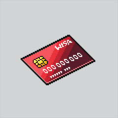 Pixel art illustration Card. Pixelated Card. Card shopping pixelated for the pixel art game and icon for website and video game. old school retro.