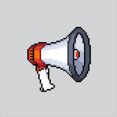 Pixel art illustration Megaphone. Pixelated Megaphone. Megaphone speaker pixelated for the pixel art game and icon for website and video game. old school retro.