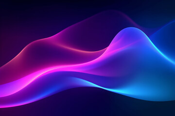 3D Render of Blue Purple Fluid Gradient Background