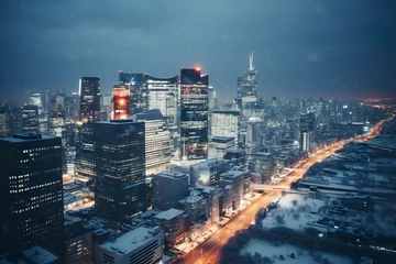 Photo sur Plexiglas Tokyo 雪の降る東京イメージ03