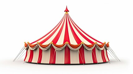 Circus Tent isolated on white background 3D Rendering