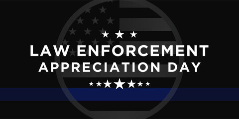 Law enforcement appreciation day (LEAD) is observed every year on January 9, to thank and show support to our local law enforcement officers who protect and serve. vector illustration