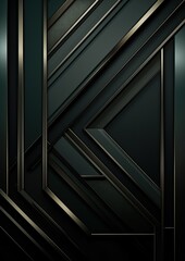 Dark silver gray and green luxury lines overlapping