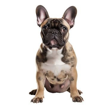 French bulldog displayed in full body stance, showcased against a transparent backdrop for clear visibility.