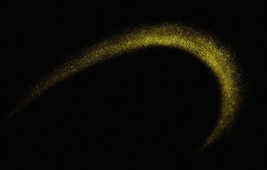 Luxury gold glitter. golden sparkle confetti. shiny glittering dust Frame border Background and Backdrop