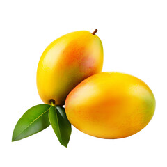 Full body mango illustration with vibrant colors and a shadow, displayed on a transparent background for versatile use.