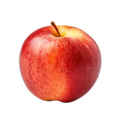Nectarine, vivid and ripe, with a smooth, glossy full body displayed on a clear, transparent background.