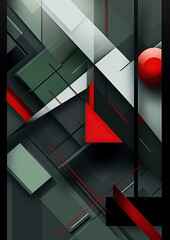 gray black red green abstract geometric presentation